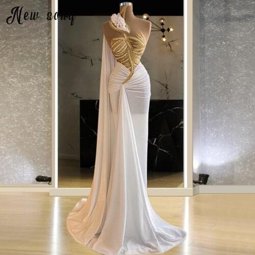 Moroccan Kaftan Corset Prom Dresses One Shoulder Pleated Mermaid Evening Party Gowns Chiffon Bridesmaid Dresses