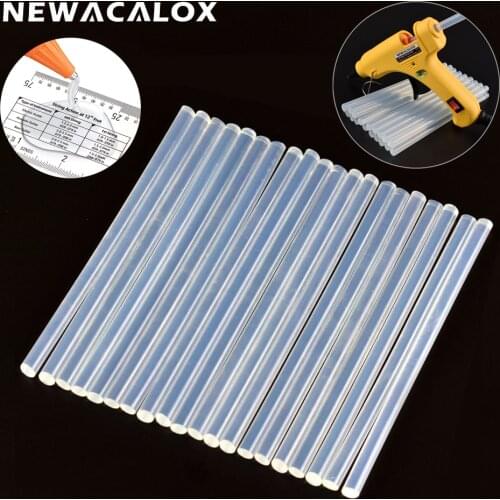 NEWACALOX 20pc 7mm Hot Melt Glue Sticks Repair Accessories for Electric Glue Gun Craft Album Repair DIY Hand Tools