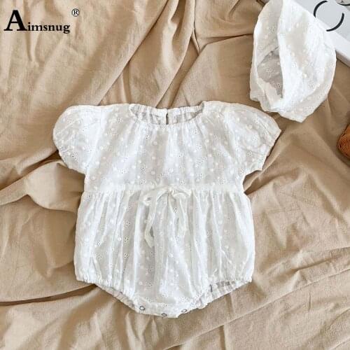 Baby Girls Rompers Children Toddler Sweet Princess Bodysuits Latest Casual Tops Kids Clothing 2021 Summer Lace Flower Overalls