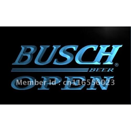 LA045- Busch Beer OPEN Bar LED Neon Light Sign home decor crafts