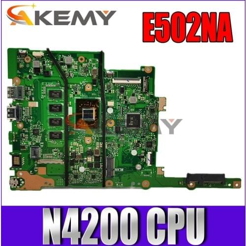 Akemy E502NA Laptop motherboard for ASUS VivoBook E502NA (15 inch) E502N original mainboard 4GB-RAM Pentium N4200 CPU