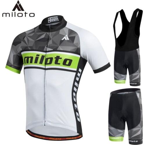 MILOTO Pro cycling Team Hombre Cycling Clothing Summer Bicycle Wear Maillot Ciclismo Jersey Gel Pad High Quality Riding bike set