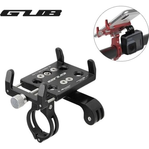 GUB Multi-function Bicycle Phone Holder Bike Motorcycle Cellphone Fixed Stand Cycling Sports Camera Lamp Mount Aluminum Bracket
