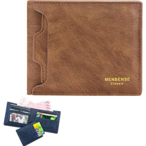 Mens Slim Wallet pu leather short wallets mini purse Portable wallet luxury wallet halloween purse coin purse Casual purse