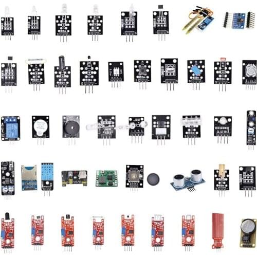 45pcs Sensor Pack Kit Learning Kit Sensors Modules For Arduino R3 Raspberry Pi MCU Robotic