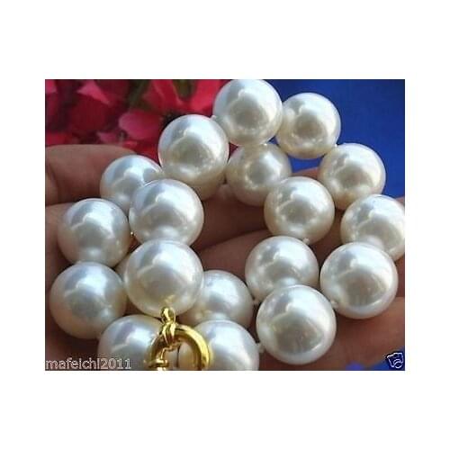 New Rare Huge 20mm south sea White Shell Pearl Necklace AAA