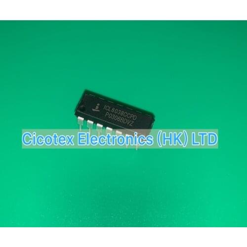 10pcs/lot ICL8038CCPD DIP14 ICL8038 CCPD IC OSCILL GEN-VOLT CONTROL 14DIP ICL8038-CCPD ICL 8038CCPD 8038