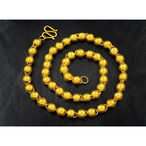 Popular Male Metal Buddha beads Chain Necklace