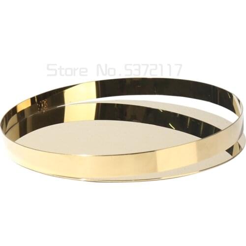 Simple modern creative stainless steel fruit plate ornament soft decoration household living room dining table tea table light