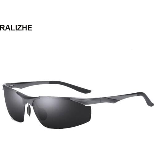 RALIZHE Sunglasses Men Polarized Lens UV400 Alloy Metal Vintage Sun Glasses Brand Designer Male Goggles For Driving Fishing