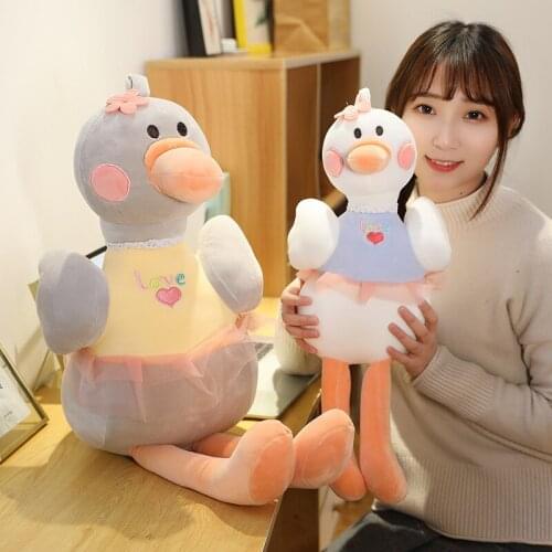 Cute 50/60cm plush Little white swan lovely pretty Pillow stuffed soft Soothe good quality birthday christmas gift kid lover