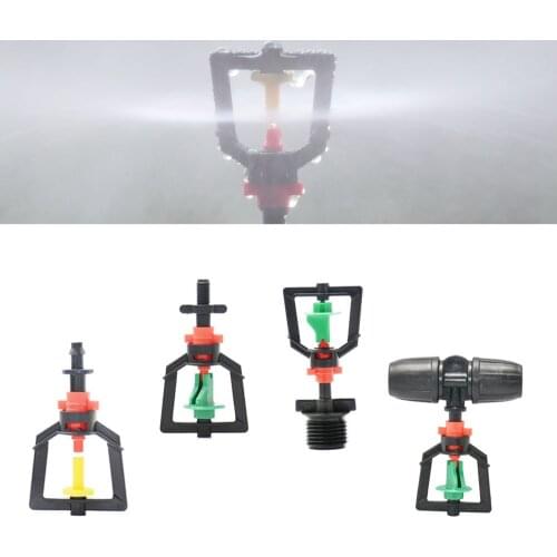 5pcs Greenhouse 360 Refraction Micro Nozzle Garden Drip Irrigation Misting System Hanging Humidifier Sprayer w 4/7mm Barb
