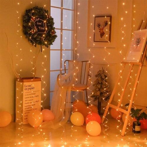3 x 3M LED String Light Curtain Light USB Copper Starry Lamp For Valentines Day Christmas Decoration