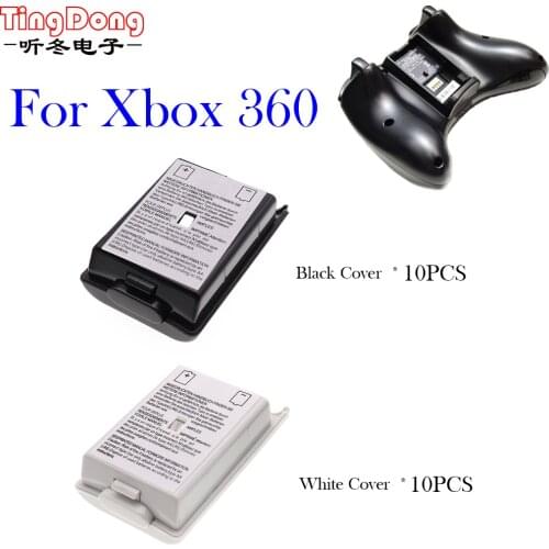 20 pcs for Xbox 360 Wireless Controller AA Battery Back Case Black White Battery Pack Cover Replacement Housing Shell