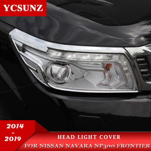 2014-2019 ABS Chrome For Nissan Navara 2017 Np300 Accessories Head Light Trim For Nissan Navara frontier 2019 Car Styling Ycsunz