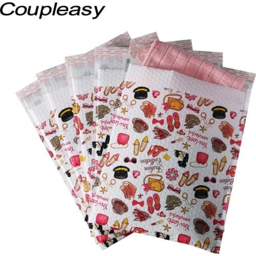 30Pcs/Lot Beautiful Printing Bubble Mailer Waterproof Poly Mailer Self Seal Shipping Bags Shockproof Padded Envelopes