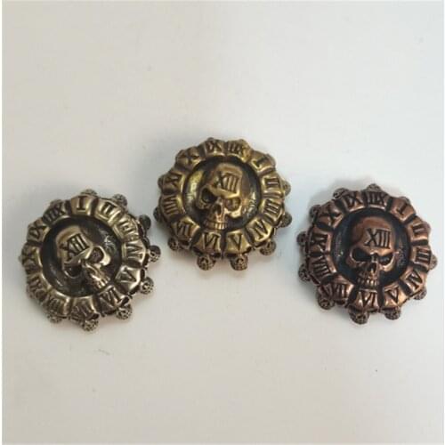 40mm Death Skull Concho Leather Craft DIY Decorative Rivets Screw Back,Copper Skull Conchos