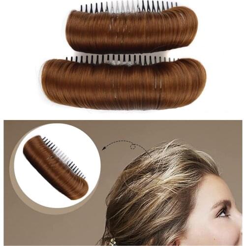 80% Hot Sale Wig Cushion Stable Comfortable High Temperature Fiber Insert Comb Invisible Fluffy Hair Pad for Female