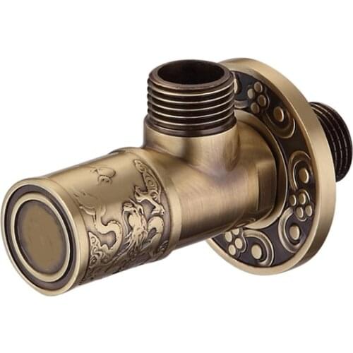 Antique Brass Triangle Valve Water Control Valve Bathroom Tap Water Valve 1/2*1/2 Brass Angle valves