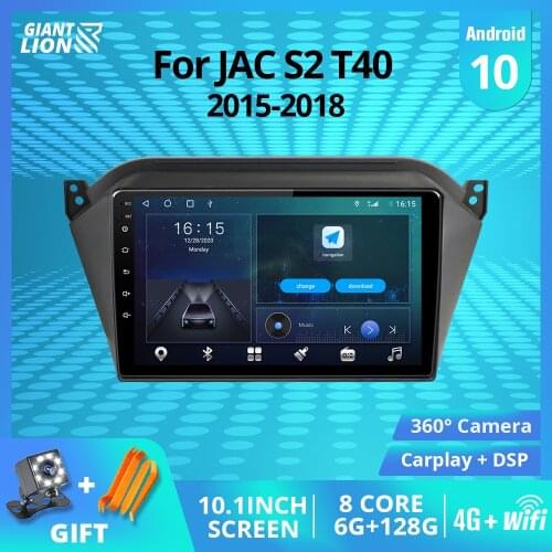 2DIN Android10.0 Car Radio For JAC S2 T40 2015-2018 GPS Navigation Stereo Receiver Auto Radio Car Multimedia Player NO 2DIN DVD