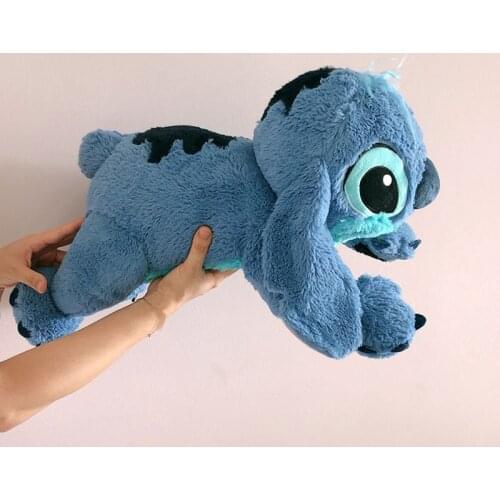 Large Stitch Plush Toys Anime Stitch Stuffed Animal Doll Toy Cute Stich Prone Pose Plush Toy Children Kids Xmas Birthday Gift