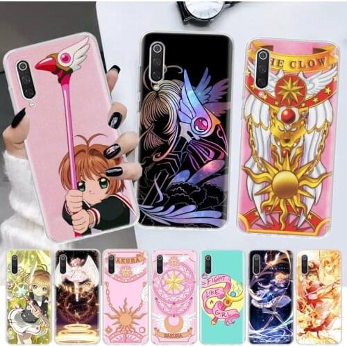 Card Captor Sakura Anime Soft Cover Phone Case For Xiaomi Note 10 Mi 11 9 8 CC9 9T 10T A1 A2 A3 F1 F2 X3 NFC Pro Lite 5X 6X Coqu