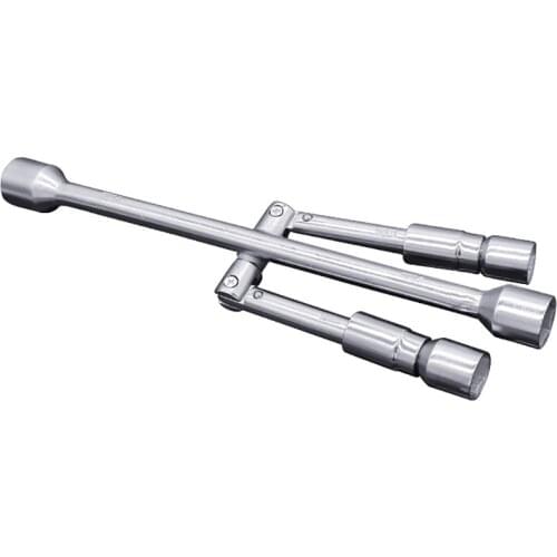 17 19 21 23mm Car Repair Wheel Lug Nut Socket Folding Cross Wrench Spanner Hand Tool Folding Wrench Remover Mounting Spanner