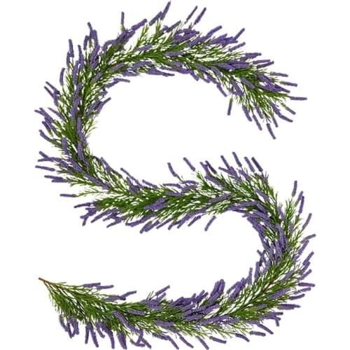 Artificial Lavender Ivy, Faux Lavender Leaves Vines Handmade Garland Greenery Wedding Backdrop Arch Wall Decor