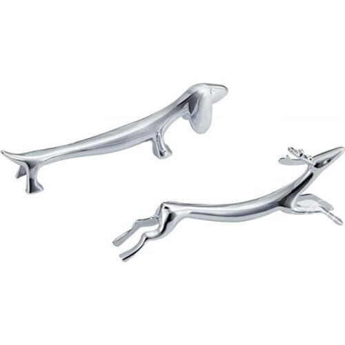 100pcs Creative Dachshund Style Dog/Deer Chopsticks Rest Zinc Alloy Cutlery Holder Hotel Restaurant Knife Rack