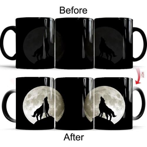 Wolf tiger panth Mug creative coffee mugs color changing mug cup husband birthday mug best gift for your friends