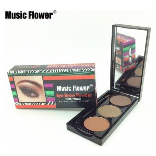 Music Flower Eyeliner Powder Repairing Powder Waterproof Not Fascinating three Color Eyebrow Powder