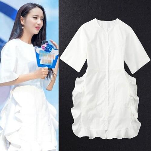 2020 Summer new stars same style Western-style womens temperament dress first love fairy dress white dress