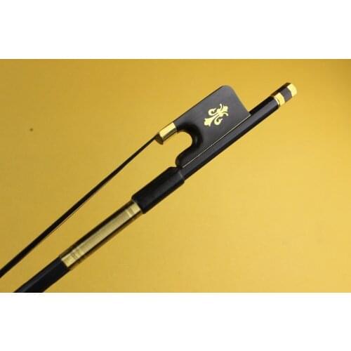 New high class black Carbon fiber viola bow Ebony Frog professional bow