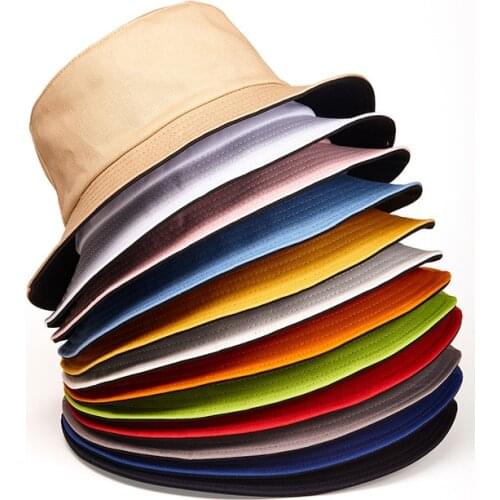 Bucket Hat Reversible Panama Men Women Wide Brim Winter Autumn Sun Summer Beach Solid Color Holiday Outdoor Accessory Teenagers