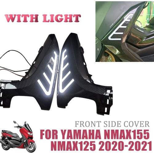 For Yamaha NMAX155 NMAX125 NMAX N MAX 155 125 2020 2021 Motorcycle Front Side Cover Cap Protector Decorative Panel With LED Lamp