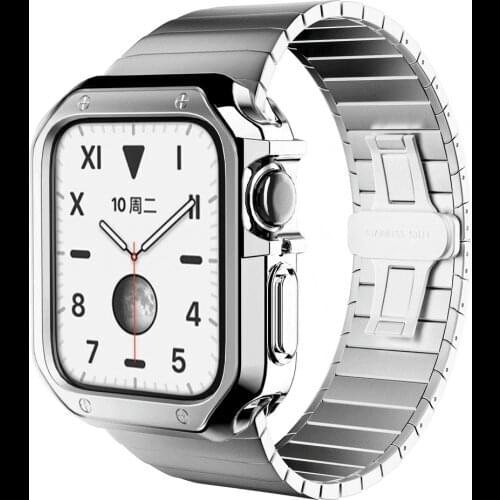 Stainless Steel Strap+TPU Case for apple watch series SE/6/5/4/3/2 Band Cover for iwatch 44mm 40mm 42mm 38mm Bumper accessories