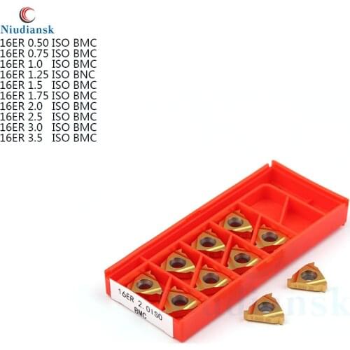 16ER ISO 0.50, ISO 0.75,ISO 1.0 ISO 1.25 ISO 1.50 ISO 1.75 ISO 2.0 ISO 2.5 ISO BMC CNC Carbide thread insert turning lathe tool
