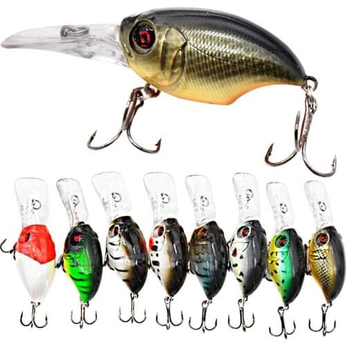 Fishing Lures 5.8cm 8.5g Minnow Crankbait Lures 8 Colors Deep Diving Crankbait Pike Fishing Bait Hard Saltwater