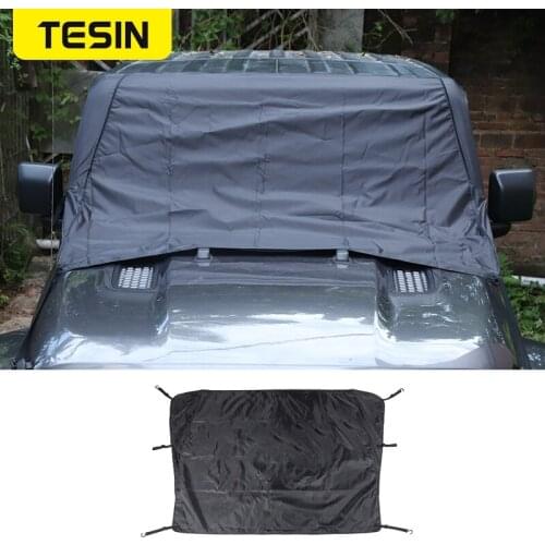TESIN Car Universal Accessories Front Window Windshield Sunshade Anti Snow UV Rays Sun Visor Cover For Jeep Wrangler JL JK TJ