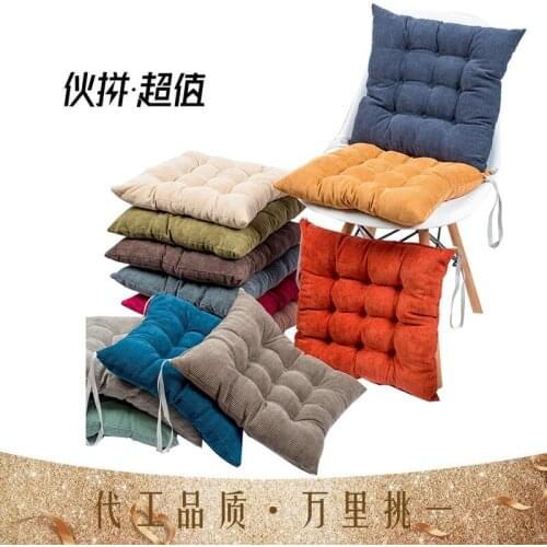 Winter Thickened Office Corduroy Chair Cushion Sofa Dining Chair Cushion Fabric Tatami Chair Cushion Pillows Decor Home