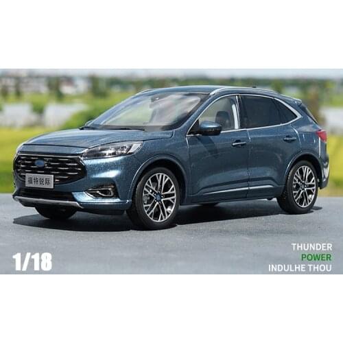 1:18 Diecast Model for Ford Kuga Escape 2020 Blue SUV Alloy Toy Car Miniature Collection Gifts Hot Selling
