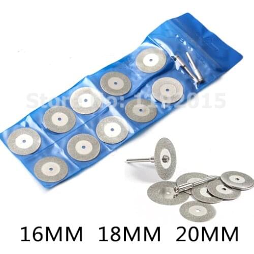 10Pcs 16 18 20 MM Mini Diamond Grinding Cutting Wheel Disc Saw Blades Sharpener Cut Off Abrasive Disks Rotary Tools for Dremel