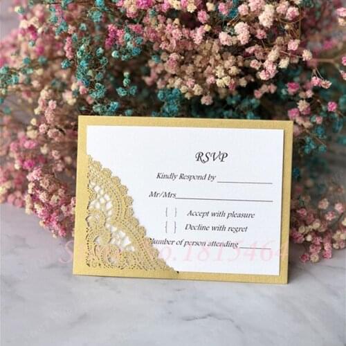 100pcs RSVP Wedding Card Personalized Text Cards Greeting Invitation Cards Message Gift Cards Postcards Birthday Party Supplies