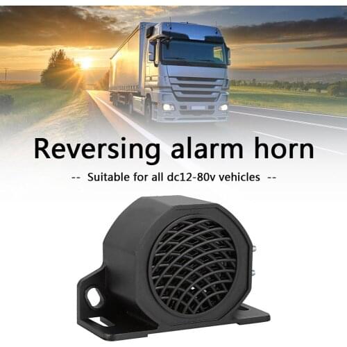 12-80V DC Vehicle Backup Beeper 105dB Reverse Warning Alarm Backup Beeper Warning Automotive Alarm for Heavy Equipment
