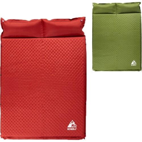 2Pcs/1lot!HEWOLF Outdoor Thick 5cm Automatic Inflatable Cushion Pad Outdoor Tent Camping Mats Inflatable Bed Mattress 2colors