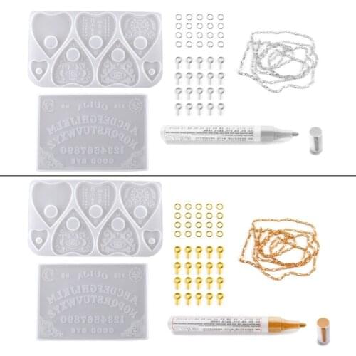 2 Pack Gothic Ouija- Board and Planchette Resin Molds Ouija- Board Game Silicone Epoxy Resin Casting Molds Art Crafts