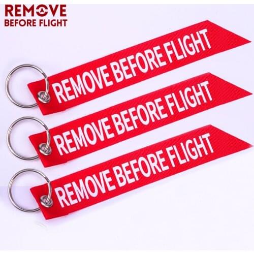 3PCS Remove Before Flight Keychain Red Streamer Key Chain for Motorcycle Car Key Ring Aviation Gifts Key Ring Wholesale Jewelry
