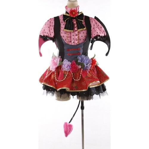 Anime cosplay Love live Sonoda Umi devil dress halloween cosplay costume lolita dress wing tail full sets customized A