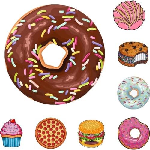 Free shipping Funny Cupcake Donut Pizza Hamberger Bread Print Swim Pool Bath Beach Towel Wrap Blanket Cover-up Drop Shipping