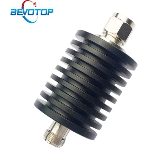 BEVOTOP 50W N Type Attenuator DC-3Ghz/4Ghz 1/2/3/5/6/10/15/20/30/40/50db N Male Plug to Female Jack RF coaxial Power Connector